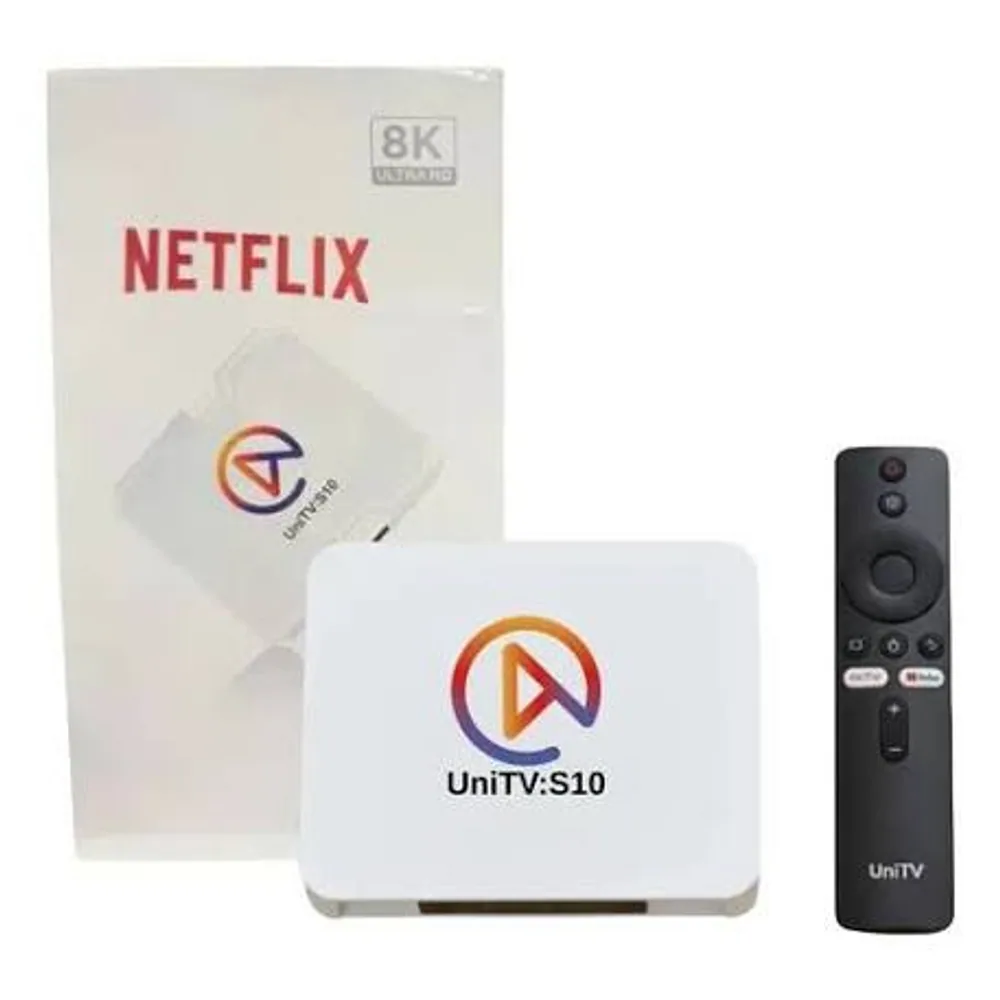 UNI TV conversor S10 8K Ultra HD muitos canal Vitalício