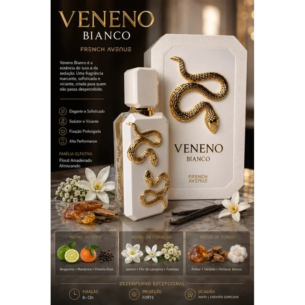 Perfume Árabe Veneno Bianco French Avenue 100mL