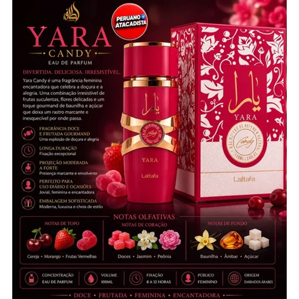 Perfume Árabe Yara Lataffa Candy 100ML