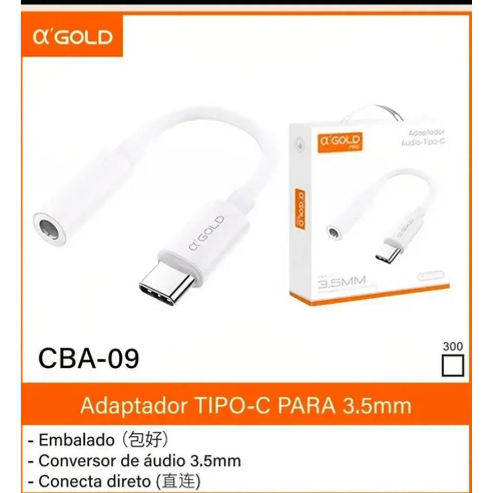 Adaptador áudio Tipo-C para 3,5mm CBA09