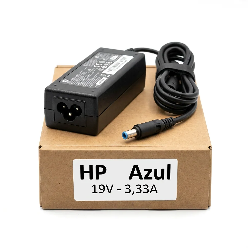 FONTE NOTEBOOK HP AZUL 19.5V-3,33A