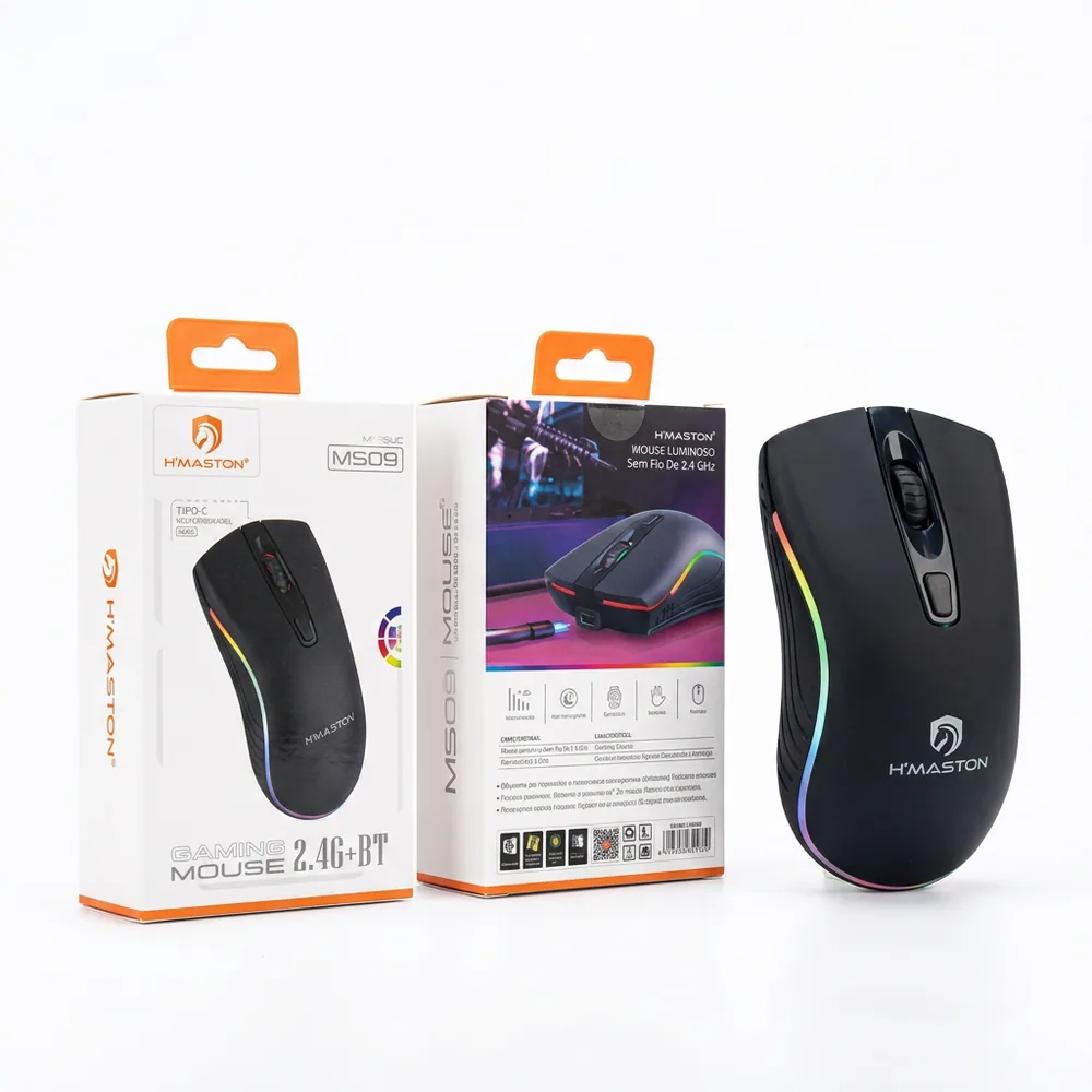 Mouse sem fio gaming 2.4 +BT - Mouse em Goiânia