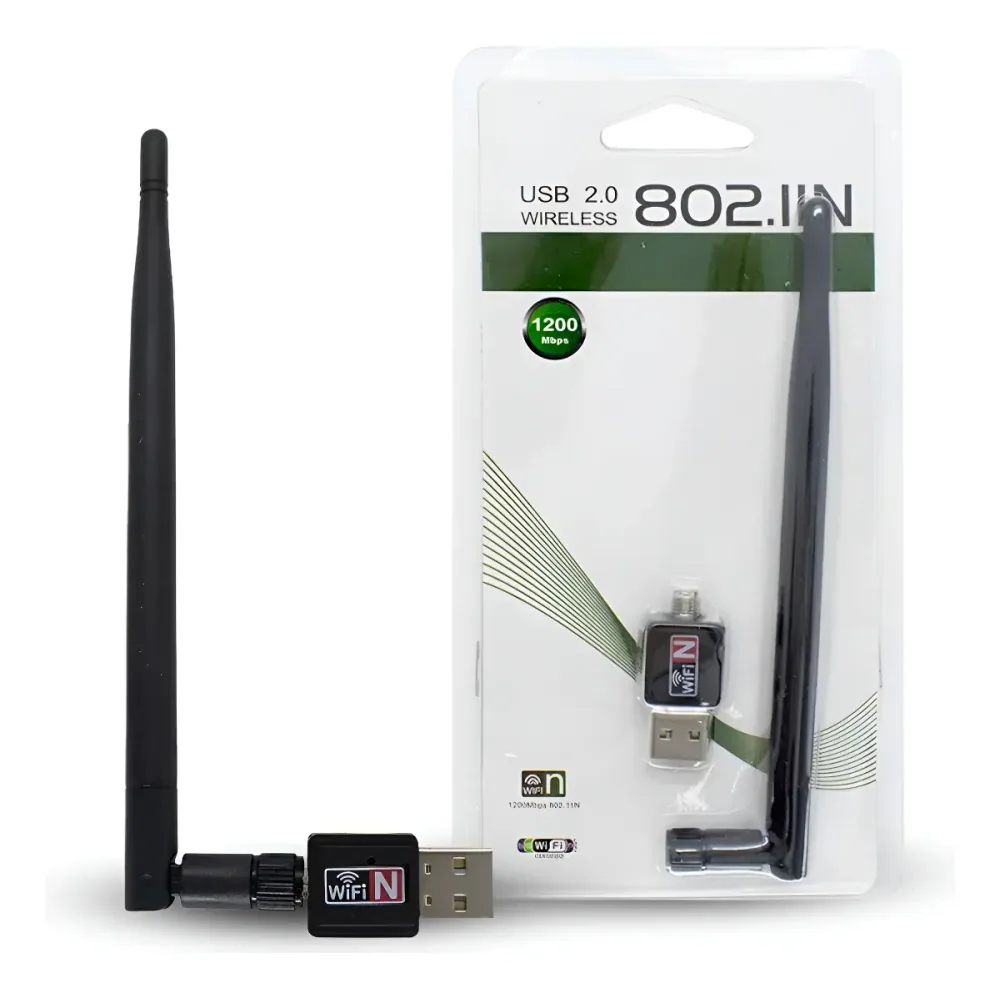 Adaptador Wifi Usb Wireless 1200mbps Com Antena Pc Notebook