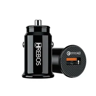 Carregador Veicular Turbo QC4.0 com cabo de Tipo-C HRebos original HS-308c — foto 2