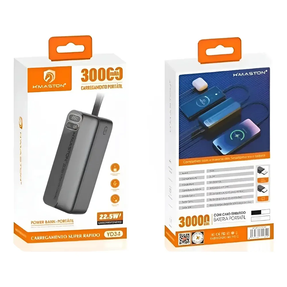 Power Bank 30000MaH Power Bank 30000MaH - Power Bank em Goiânia