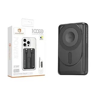 Power Bank 10000mAh 37,5W com 2 Cabos e Suporte Embutido — foto 1