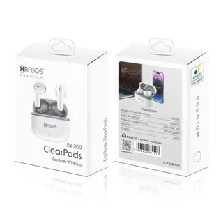 Fone de Ouvido Bluetooth Sem Fio HREBOS ClearPods EB-300 — foto 1